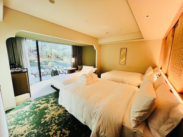 紫翠ラグジュアリーコレクションホテル奈良のベッドルーム