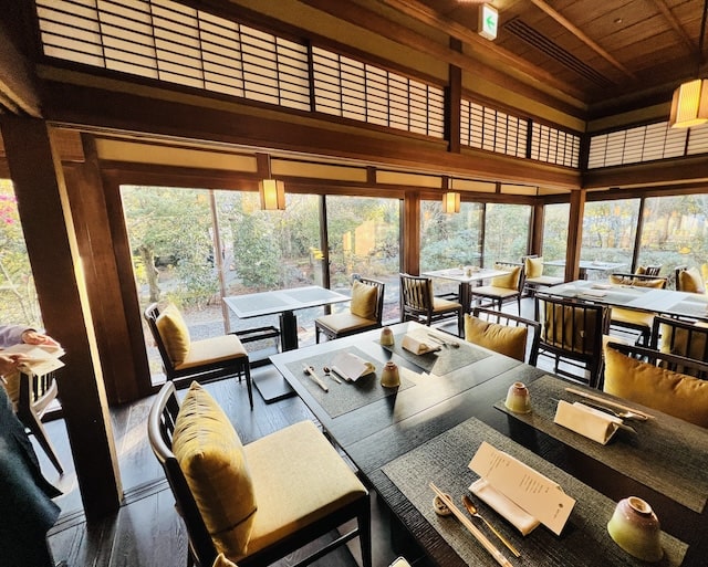紫翠ラグジュアリーコレクションホテル奈良のレストラン翠葉風景