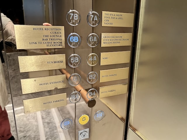フォーシーズンズクアラルンプールのエレベーター